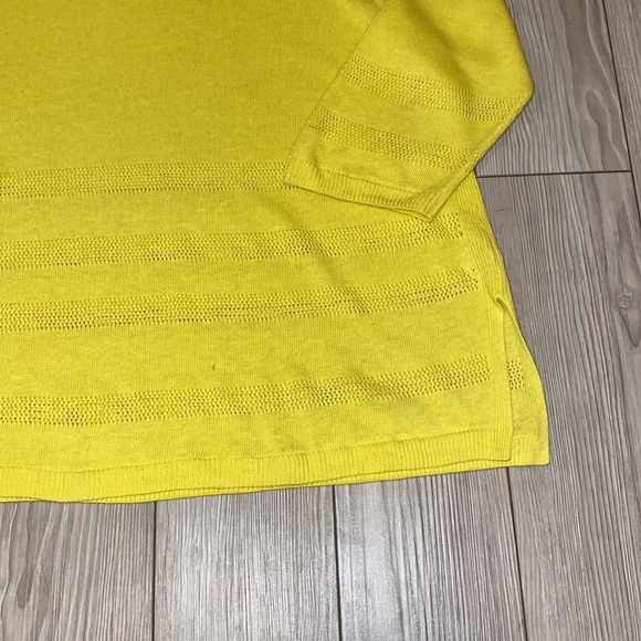 Talbots yellow linen sweater size L - Picture 5 of 6